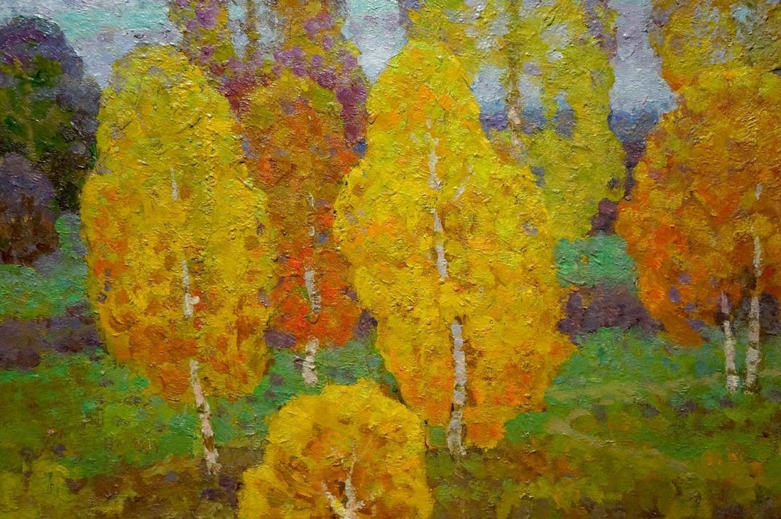 Oil painting Birch trees grow Ruban Grigory Savelievich - 6