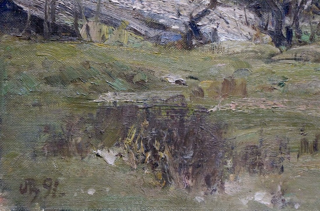 Oil painting It's a nasty day Leshchenko Valentin Alekseevich - 2