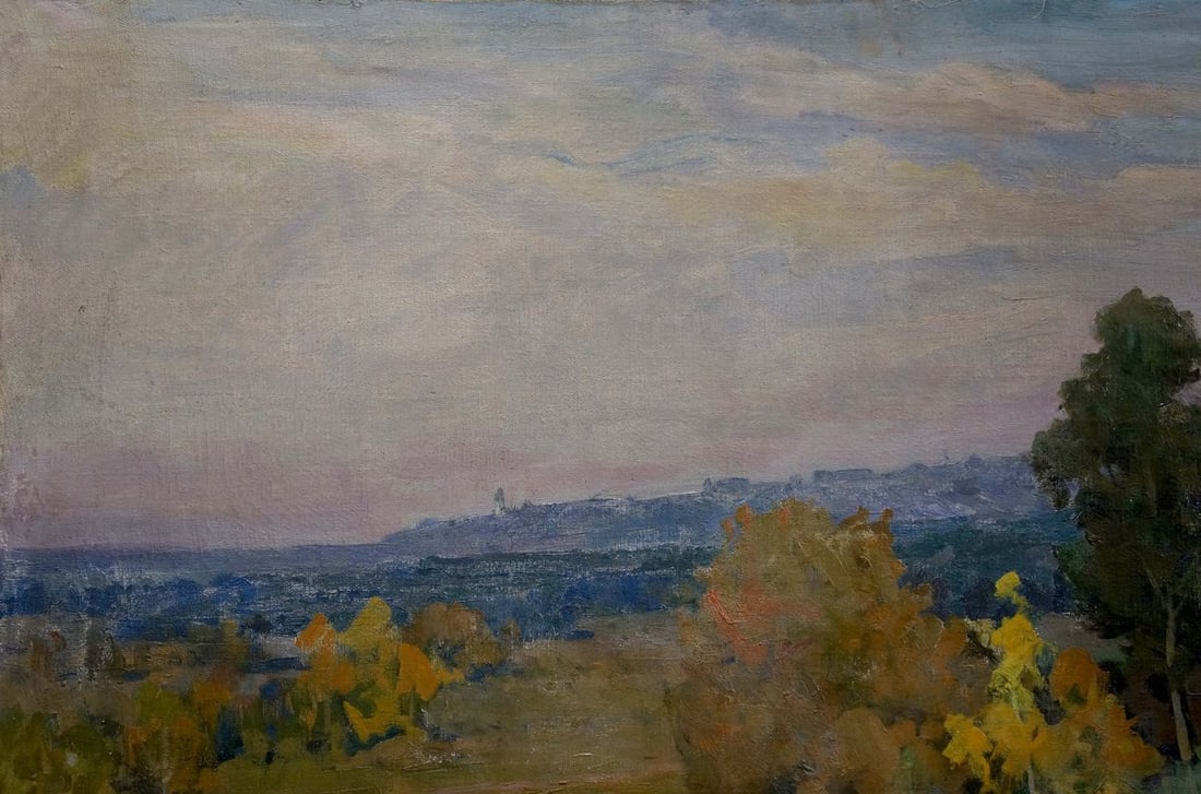 Oil painting Autumn landscape - 3