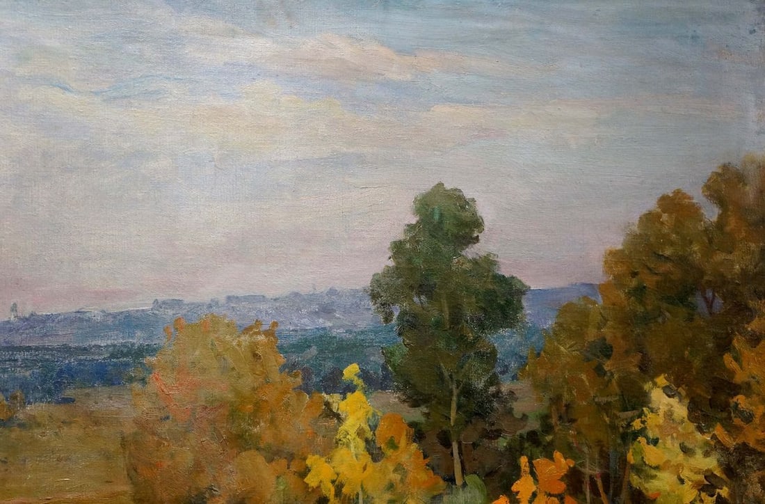 Oil painting Autumn landscape - 4
