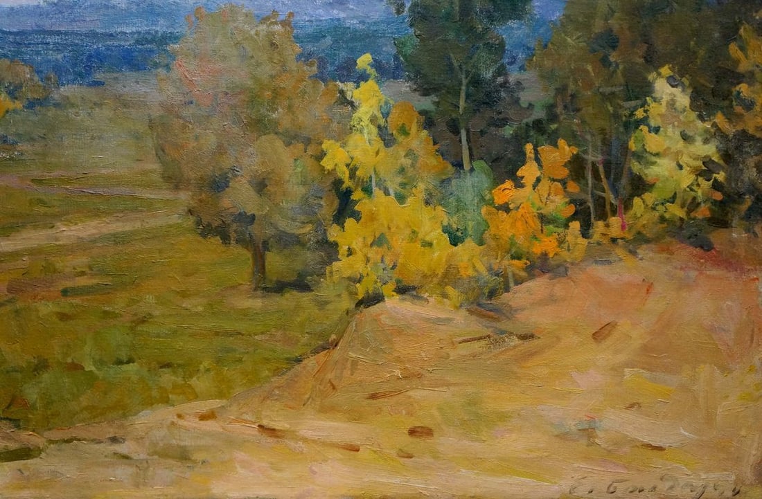 Oil painting Autumn landscape - 5