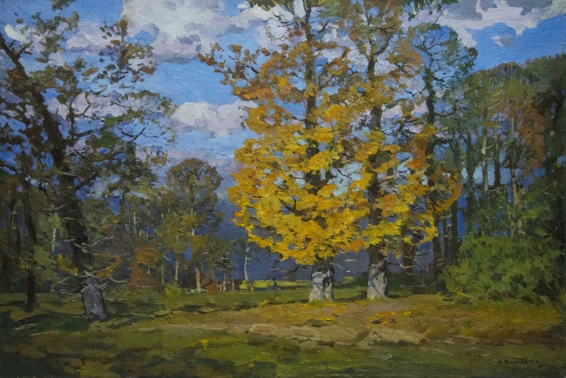 Oil painting A park Khodchenko Lev Pavlovich: Title: Oil painting A park Khodchenko Lev Pavlovich Description: №Vernd 12 *** ABOUT THIS PAINTING *** * TITLE: "A park" * ARTISTS: Khodchenko Lev Pavlovich * SIZE: 90x120 cm/'35.43x47.24 inches
