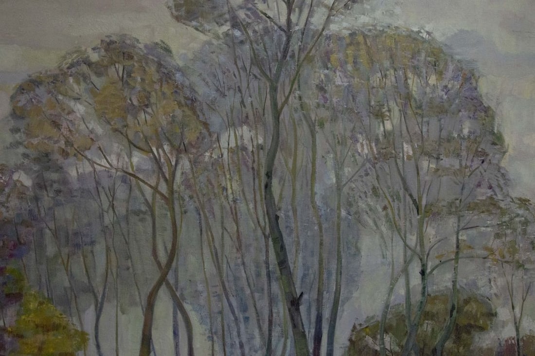 Oil painting Autumn landscape - 4