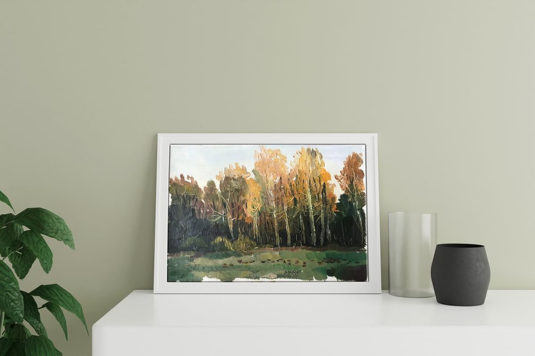 Oil painting Gold autumn Unknown artist - 3