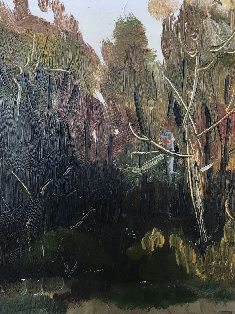 Oil painting Gold autumn Unknown artist - 8