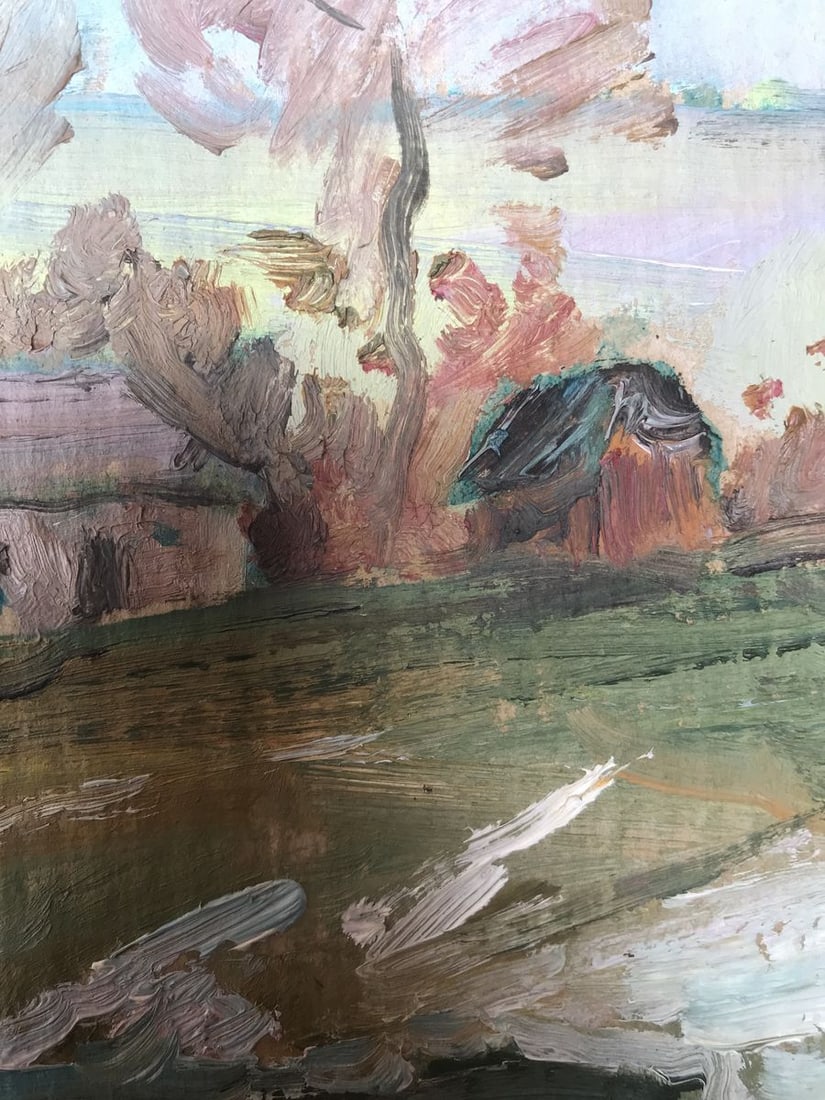 Oil painting House on the outskirts Unknown artist - 10