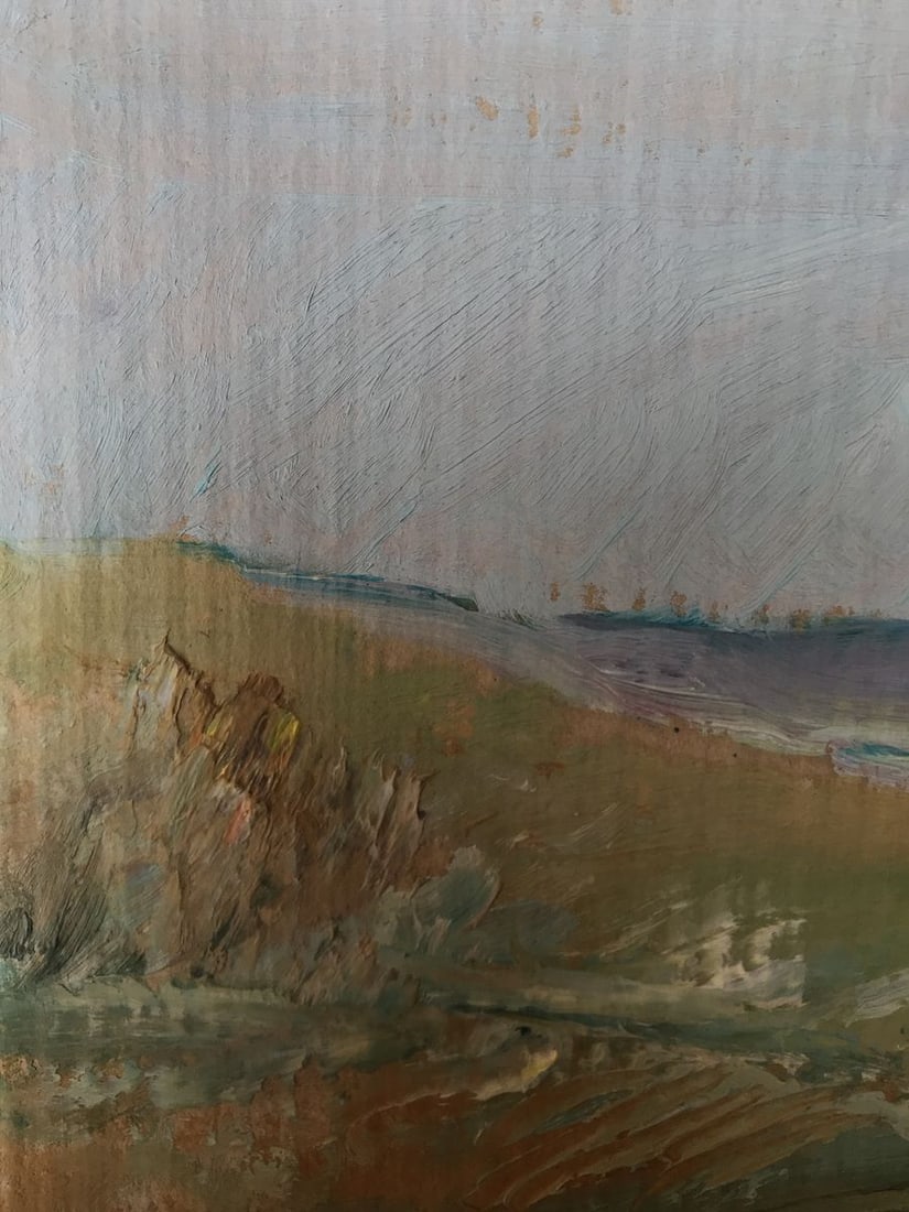 Oil painting House on the outskirts Unknown artist - 4