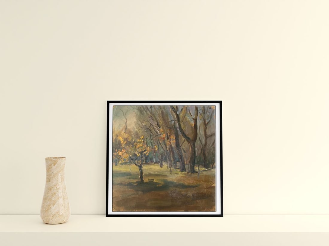 Oil painting Autumn forest Unknown artist - 2