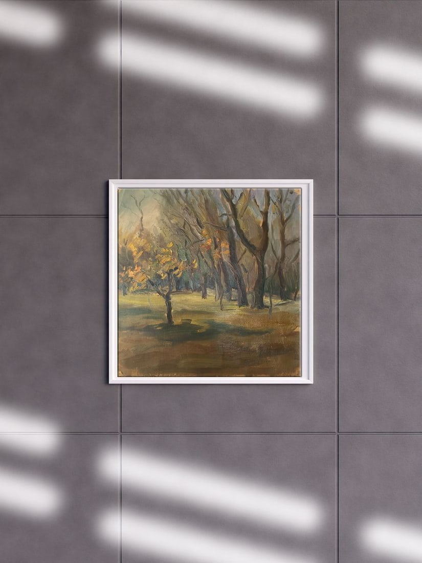 Oil painting Autumn forest Unknown artist - 3