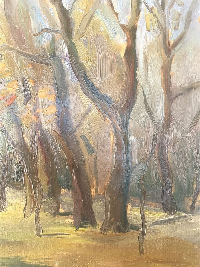 Oil painting Autumn forest Unknown artist - 6
