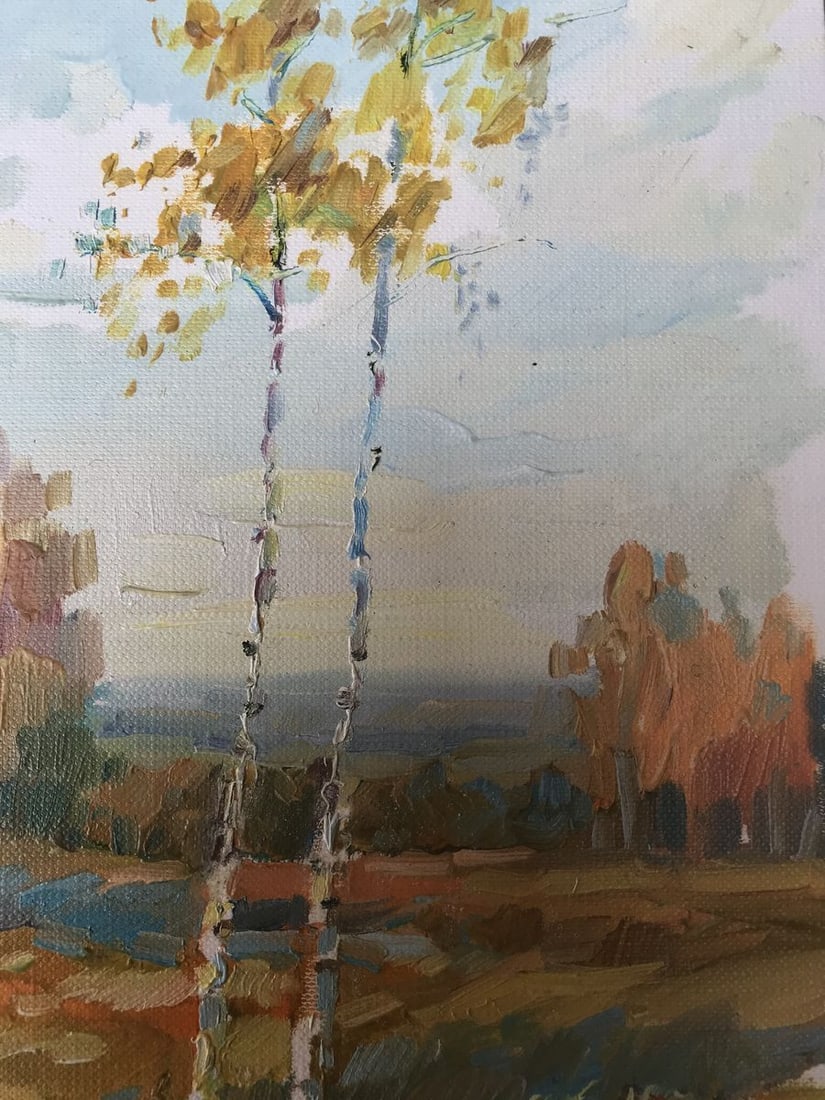 Oil painting Gold autumn Unknown artist - 8