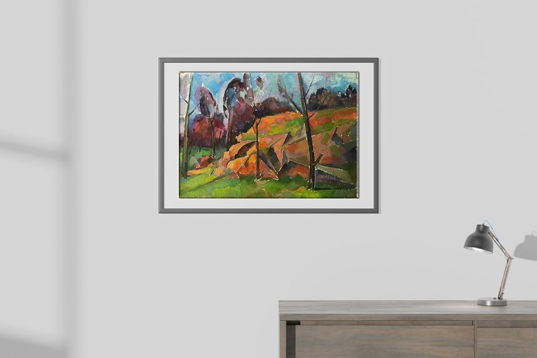 Abstract oil painting In the mountains Peter Tovpev - 2