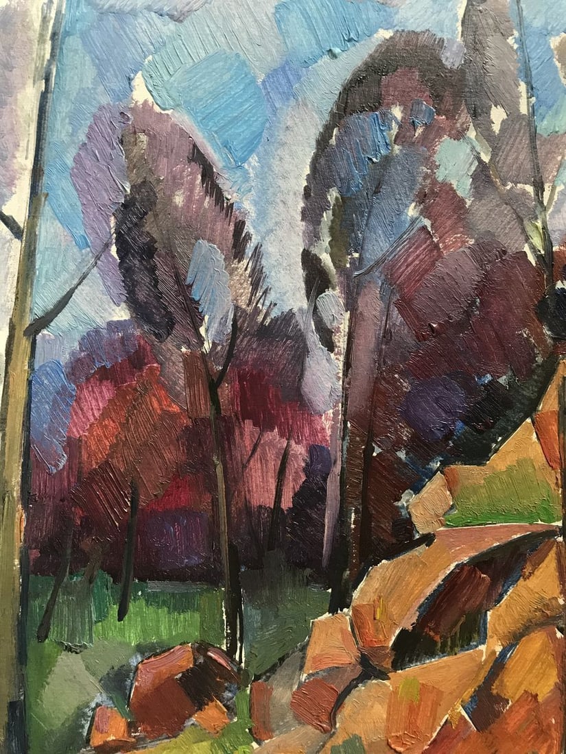 Abstract oil painting In the mountains Peter Tovpev - 4