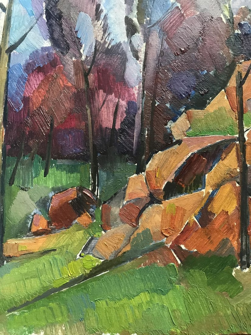 Abstract oil painting In the mountains Peter Tovpev - 8