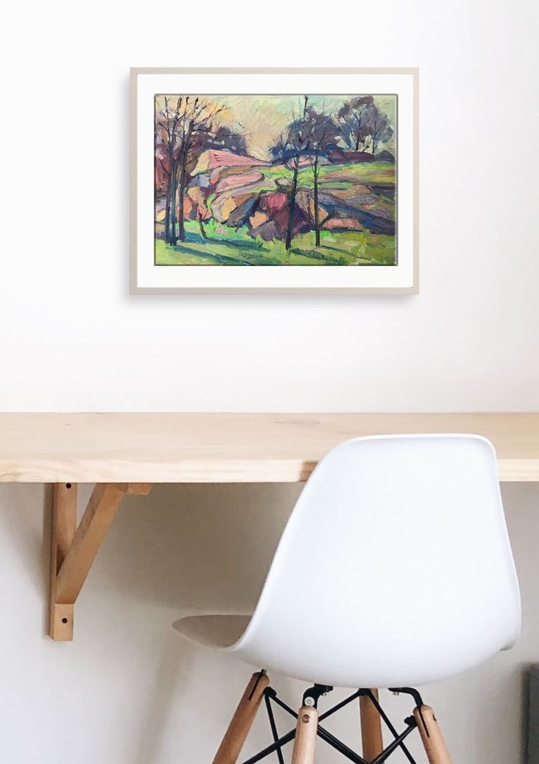 Oil painting Carpathian mountains Peter Tovpev - 2