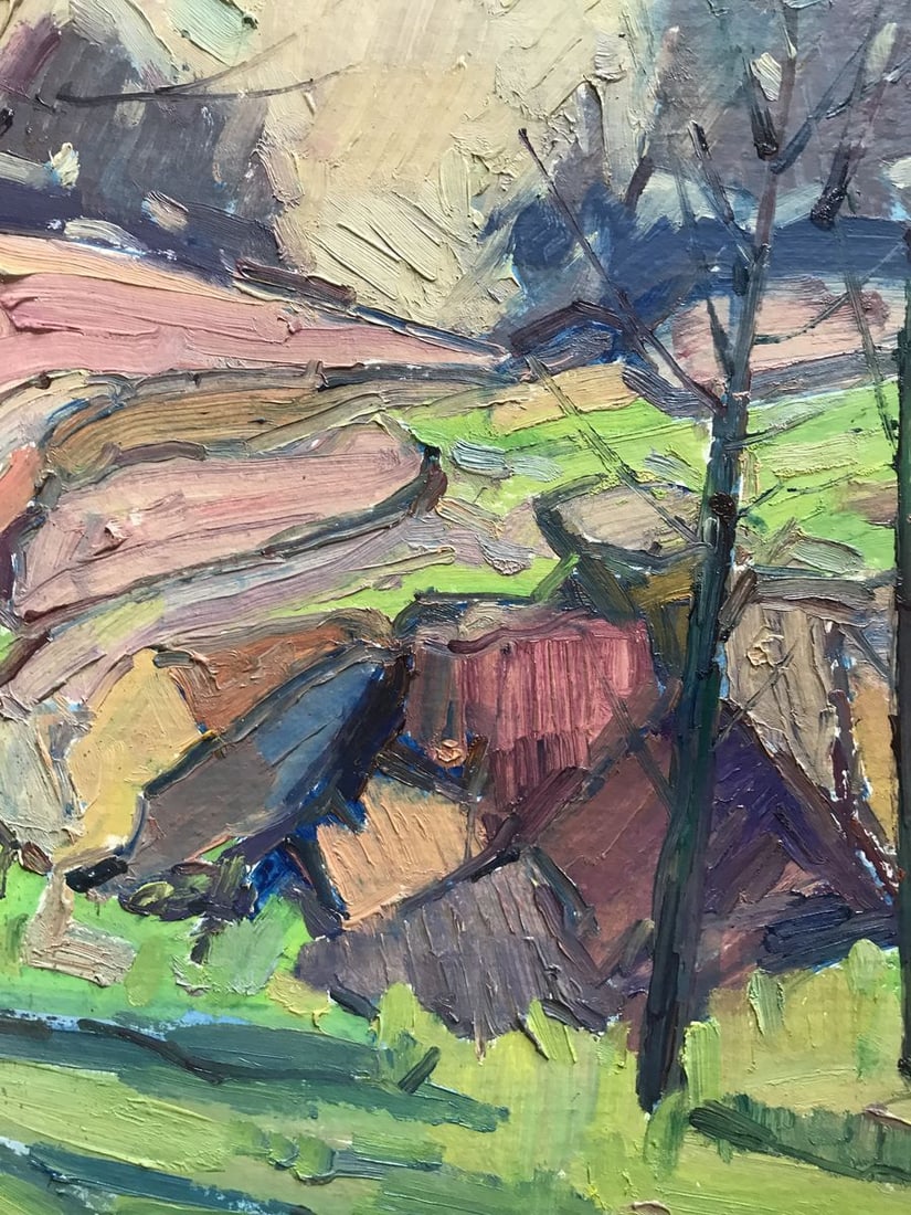 Oil painting Carpathian mountains Peter Tovpev - 9