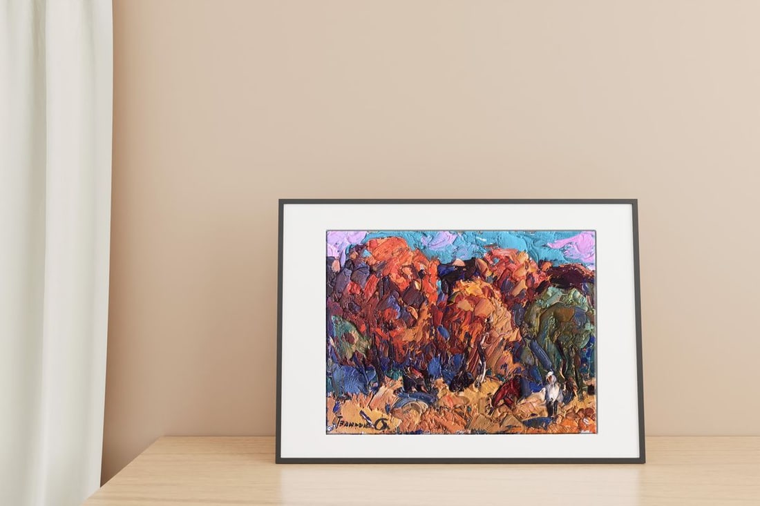 Oil painting Autumn is crimson Kalenyuk Alex - 2