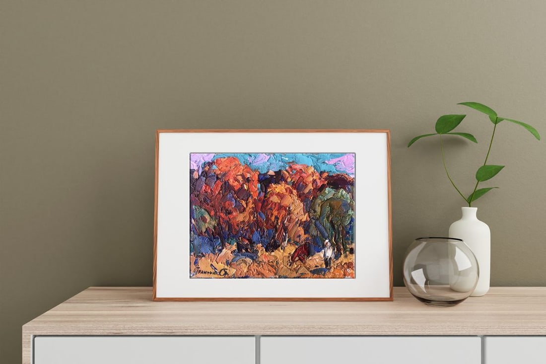 Oil painting Autumn is crimson Kalenyuk Alex - 3