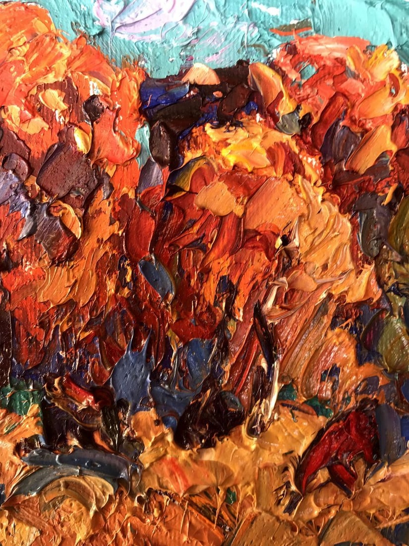 Oil painting Autumn is crimson Kalenyuk Alex - 5