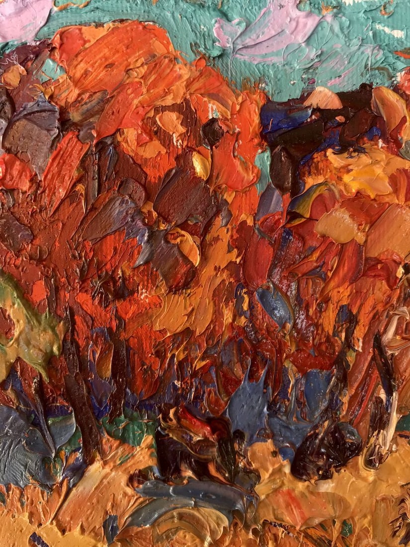 Oil painting Autumn is crimson Kalenyuk Alex - 7