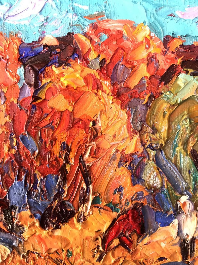 Oil painting Autumn is crimson Kalenyuk Alex - 9