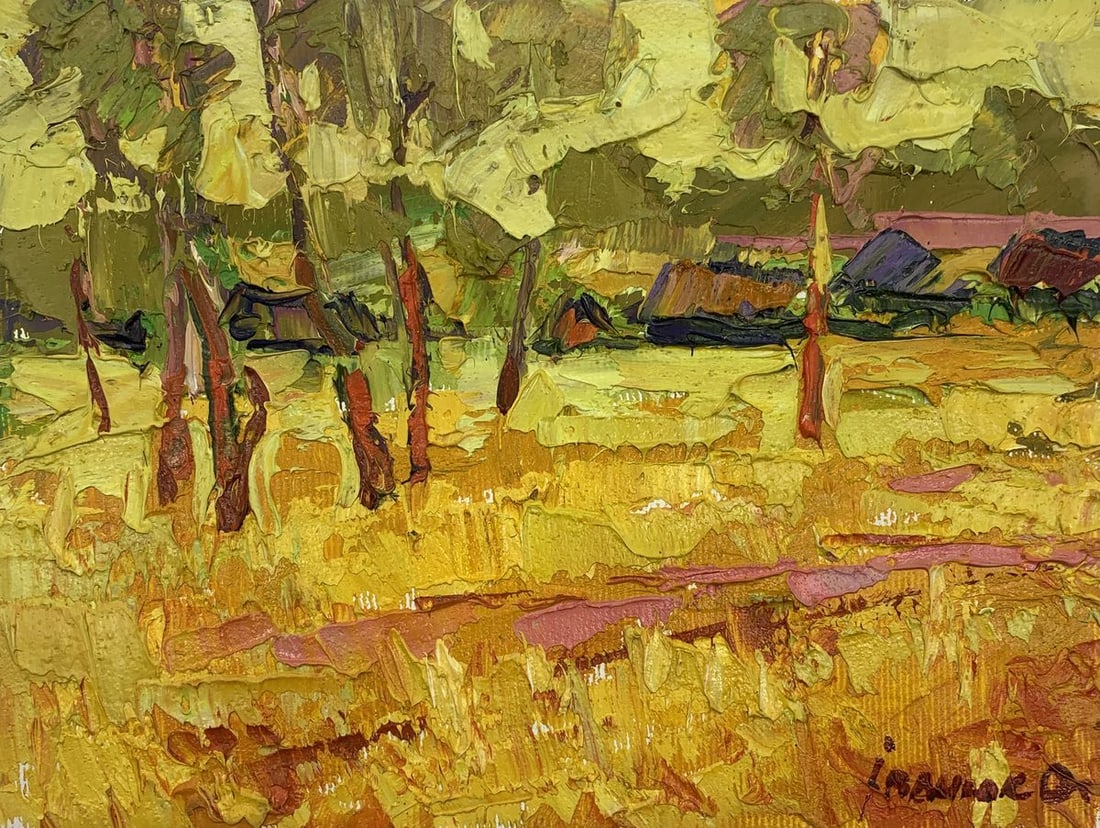 Oil painting It has warmed up Kalenyuk Alex: Title: Oil painting It has warmed up Kalenyuk Alex Description: №AAA3114 The oil painting "It has warmed up" is a vibrant, expressive landscape depicting a warm, sunlit scene. The artist has