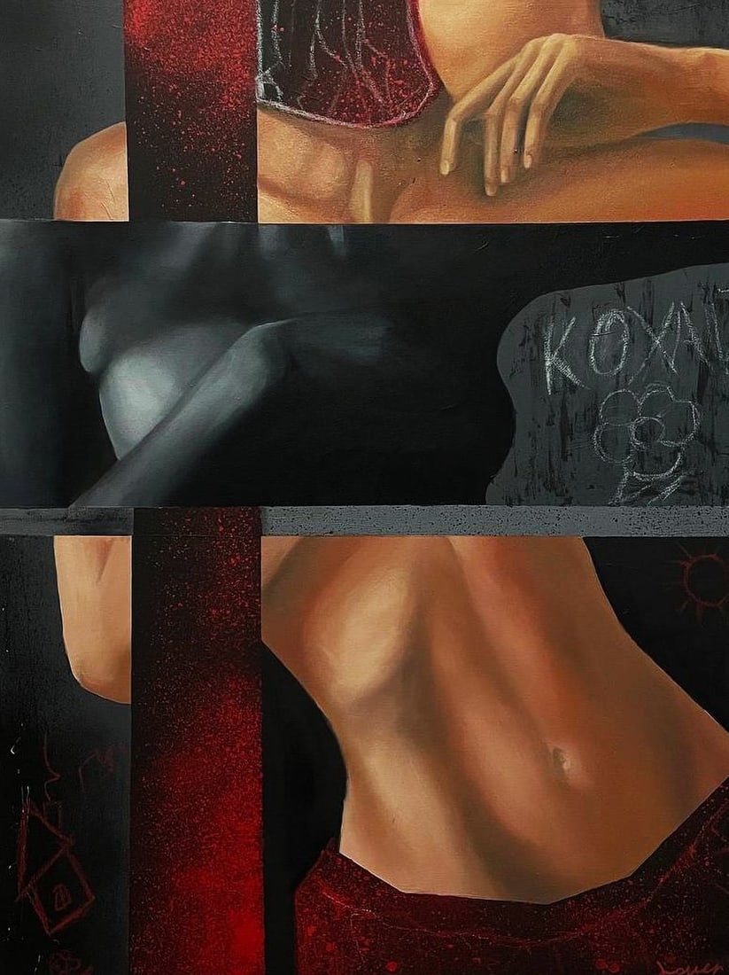 Acrylic painting Law and honor Maksym Newskulenko (1 of 7)