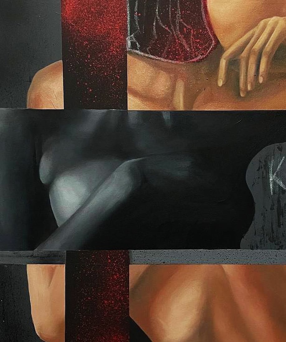 Acrylic painting Law and honor Maksym Newskulenko - 4