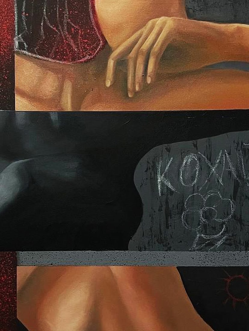 Acrylic painting Law and honor Maksym Newskulenko - 5