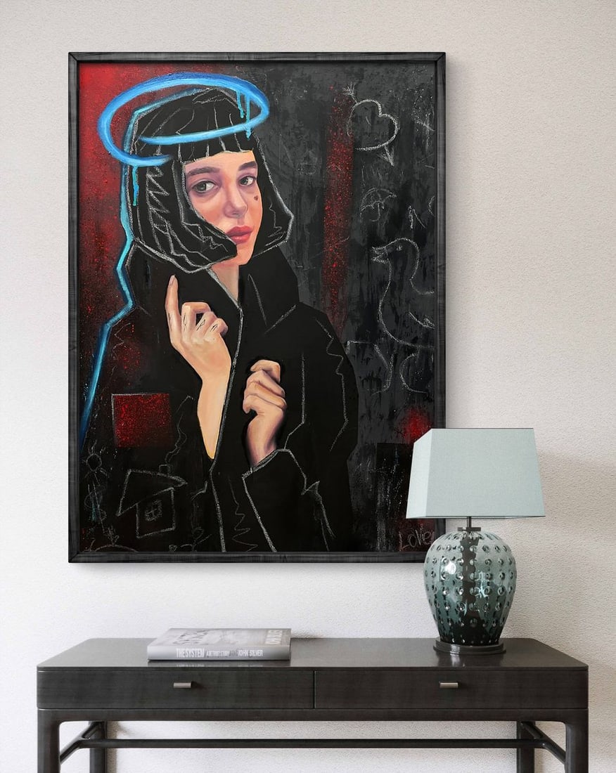 Acrylic painting Portrait of a girl Maksym Newskulenko - 2