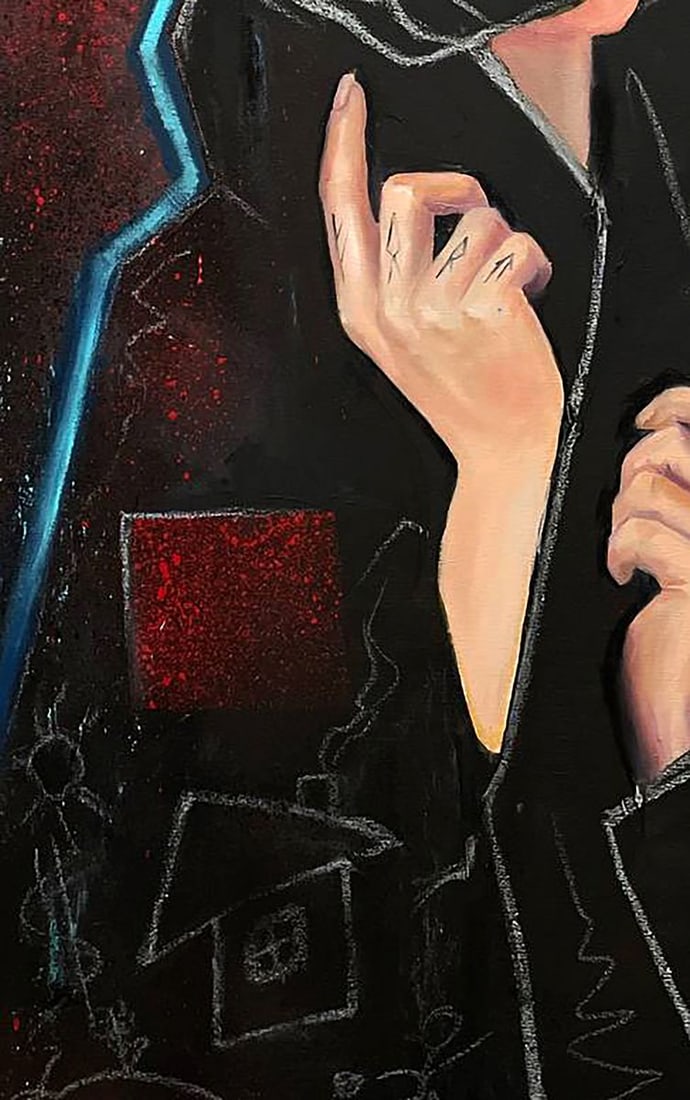 Acrylic painting Portrait of a girl Maksym Newskulenko - 6