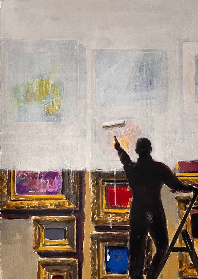 Acrylic painting Dissolve into the museum Juan Angel Gonzalez de la Calle - 2