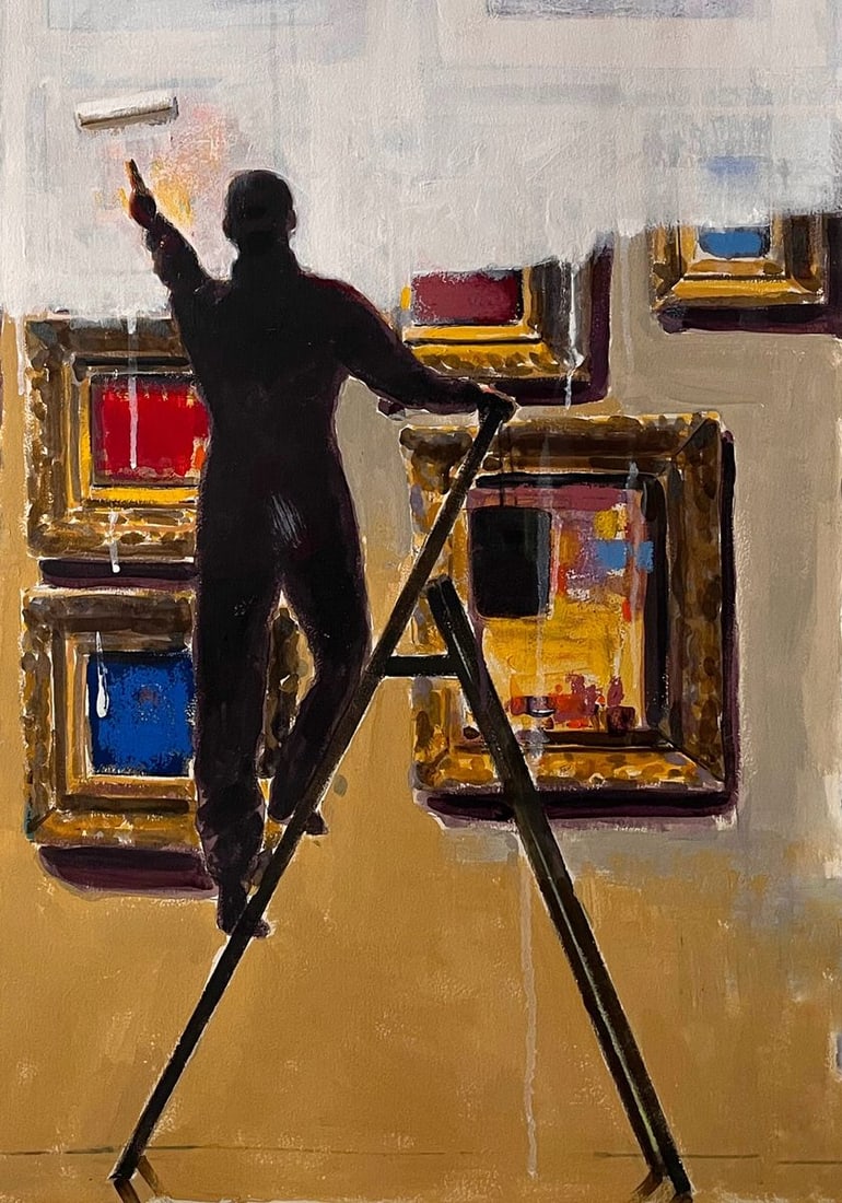 Acrylic painting Dissolve into the museum Juan Angel Gonzalez de la Calle - 5