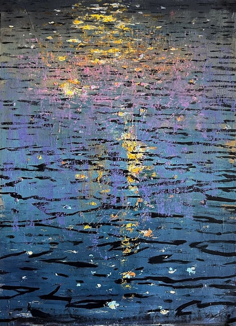 Oil painting Reflection at sea Juan Angel Gonzalez de la Calle: Title: Oil painting Reflection at sea Juan Angel Gonzalez de la Calle Description: No. Gonza 9 *** ABOUT THIS PAINTING *** * TITLE: "Reflection at sea" * ARTISTS: Juan Angel Gonzalez de la Calle* SIZE