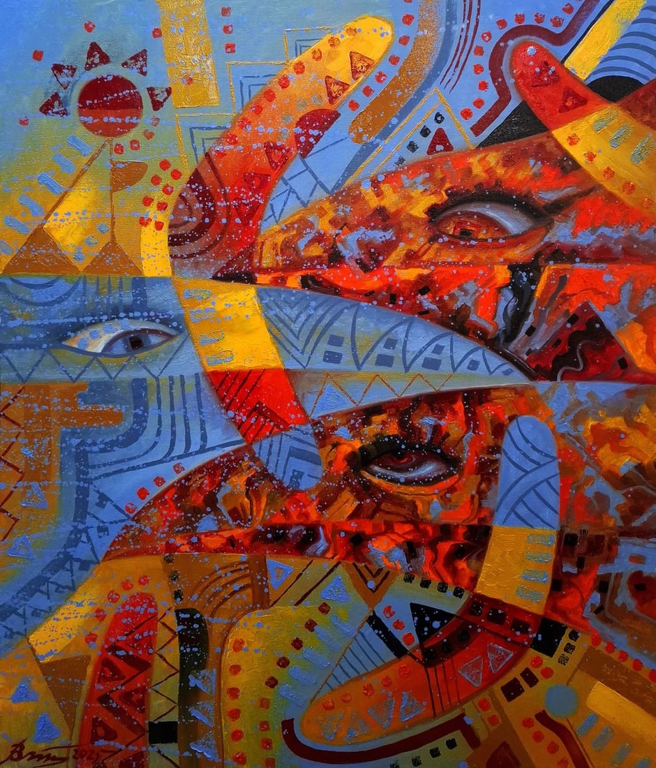 Oil painting Boomerang watchers Sergey Voichenko (1 of 9)