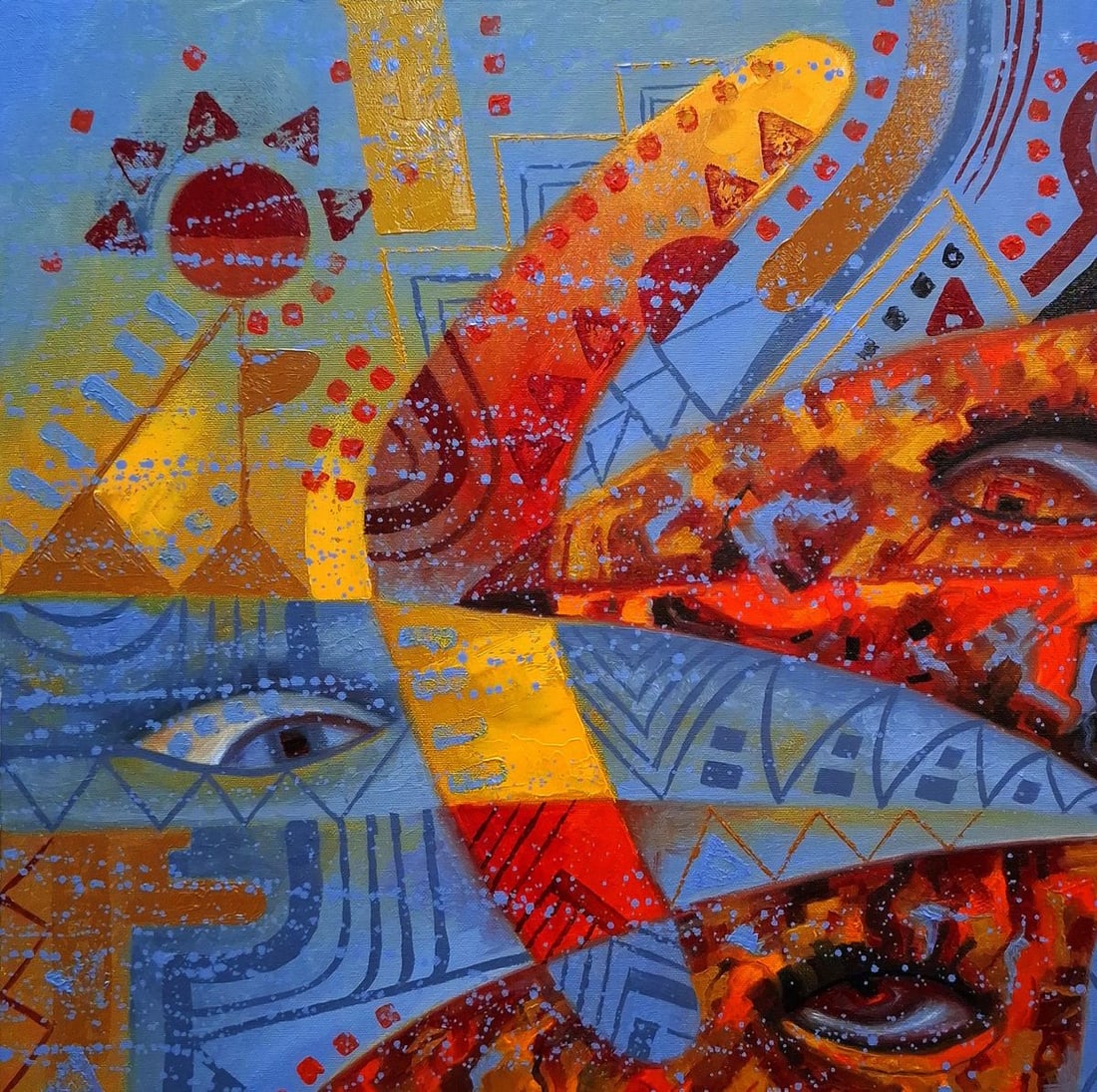 Oil painting Boomerang watchers Sergey Voichenko - 6