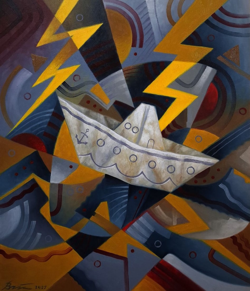 Oil painting The ship was caught in a storm Sergey Voichenko: Title: Oil painting The ship was caught in a storm Sergey Voichenko Description: No. Voich 122 *** ABOUT THIS PAINTING *** * TITLE: "The ship was caught in a storm" * ARTISTS: Sergey Voichenko* SIZE: