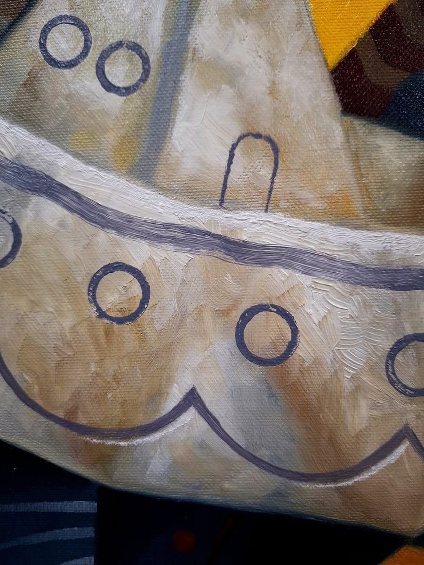 Oil painting The ship was caught in a storm Sergey Voichenko - 7