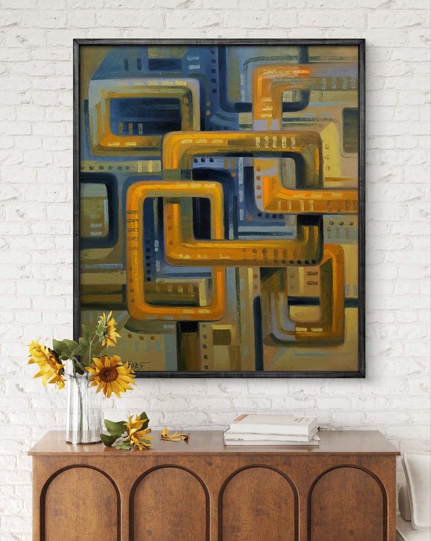 Oil painting Interaction Sergey Voichenko - 2