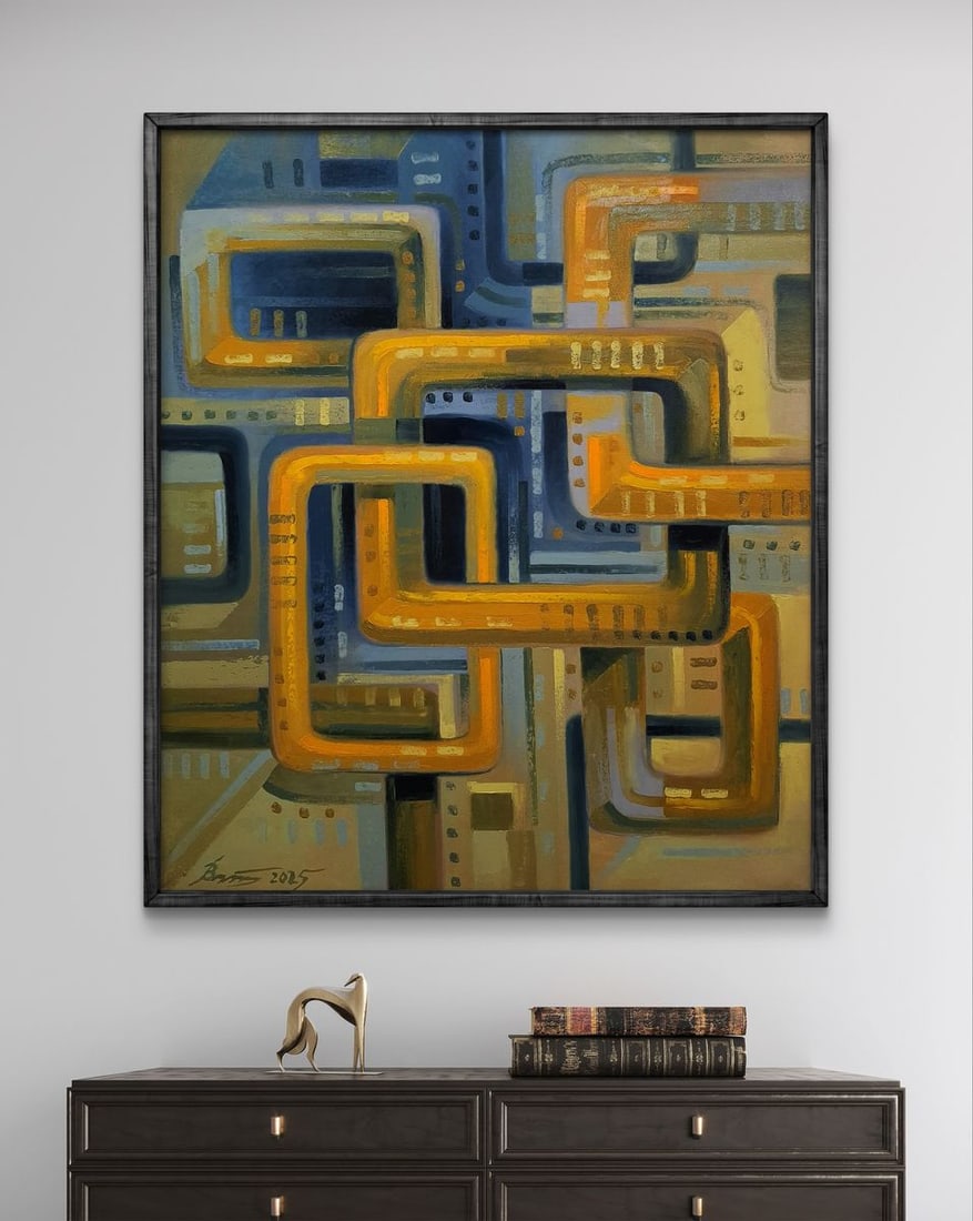 Oil painting Interaction Sergey Voichenko - 3