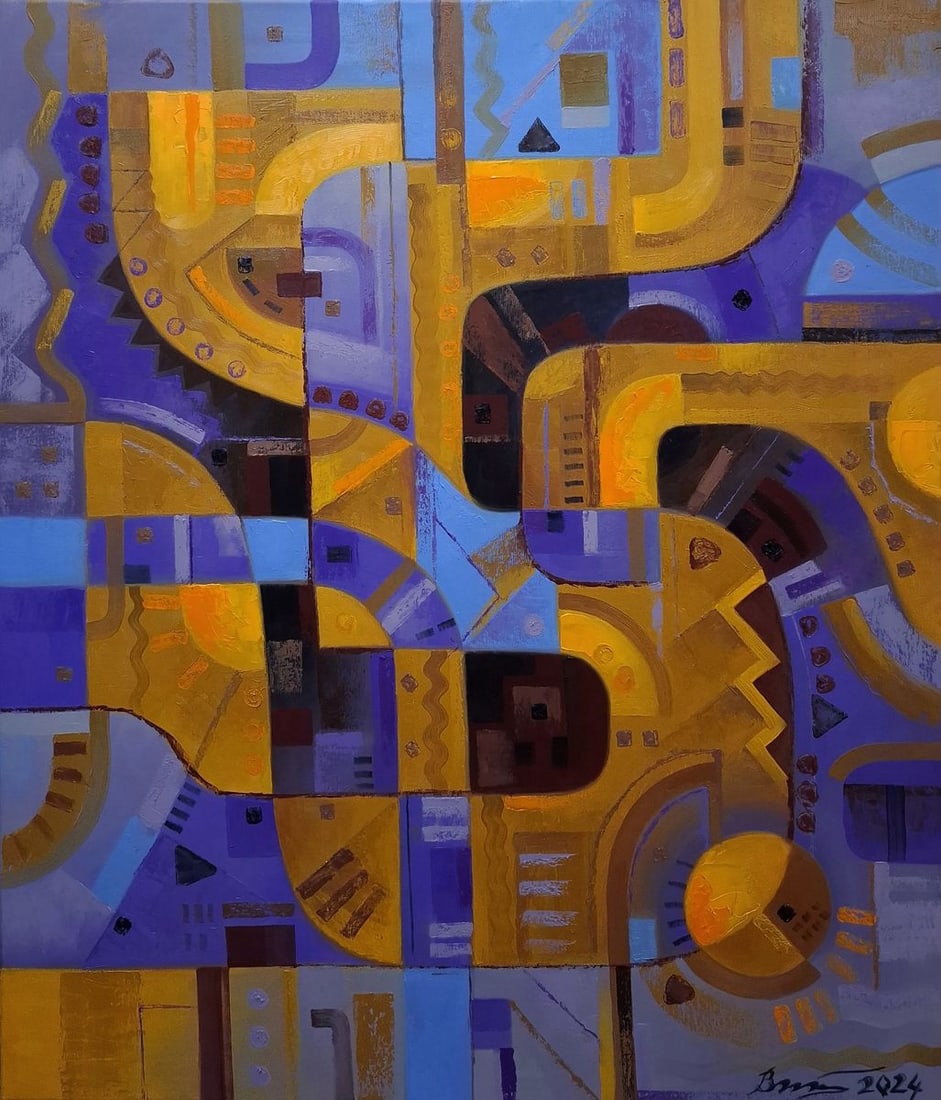 Oil painting Light lines Sergey Voichenko: Title: Oil painting Light lines Sergey Voichenko Description: No. Voich 125 *** ABOUT THIS PAINTING *** * TITLE: "Light lines" * ARTISTS: Sergey Voichenko* SIZE: 70x60 cm/'27.55x23.62 inches' * MEDIUM