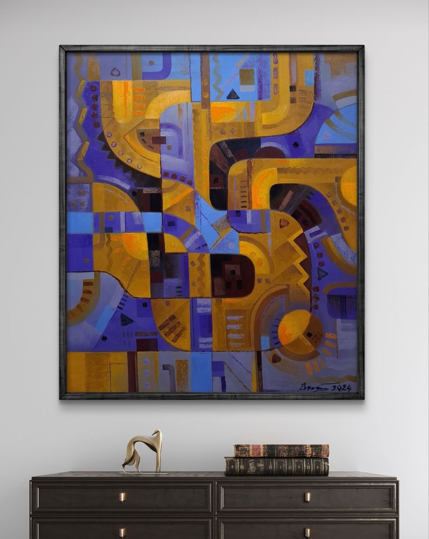 Oil painting Light lines Sergey Voichenko - 2