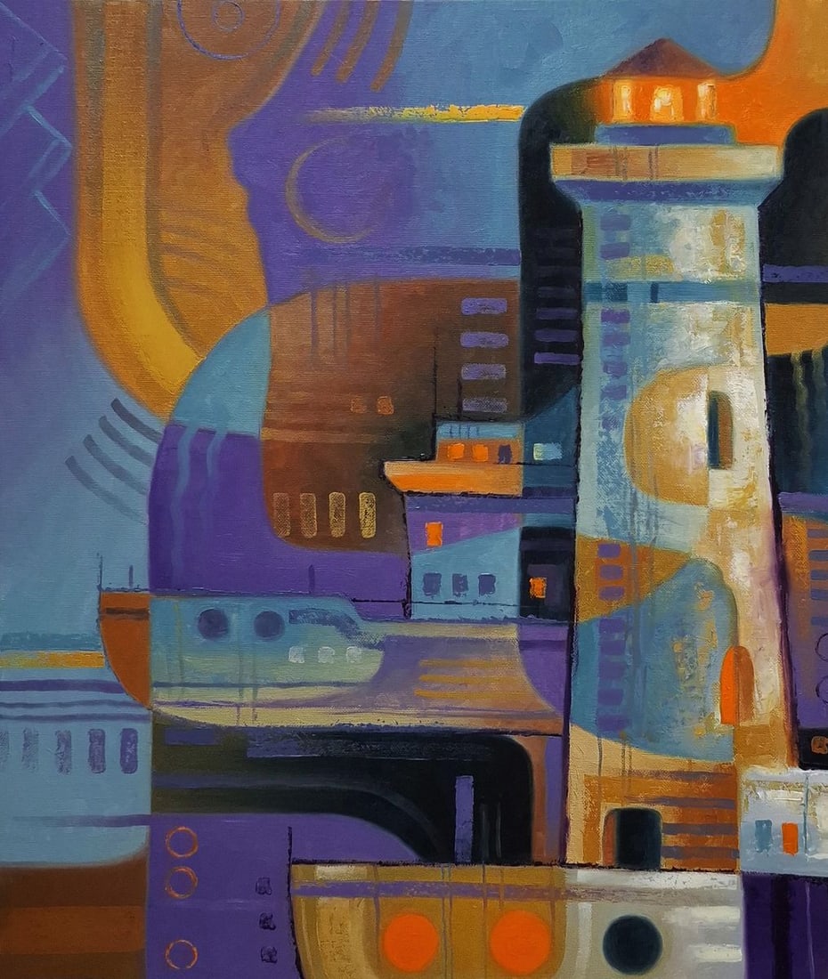 Oil painting Lighthouse and ships Sergey Voichenko - 4