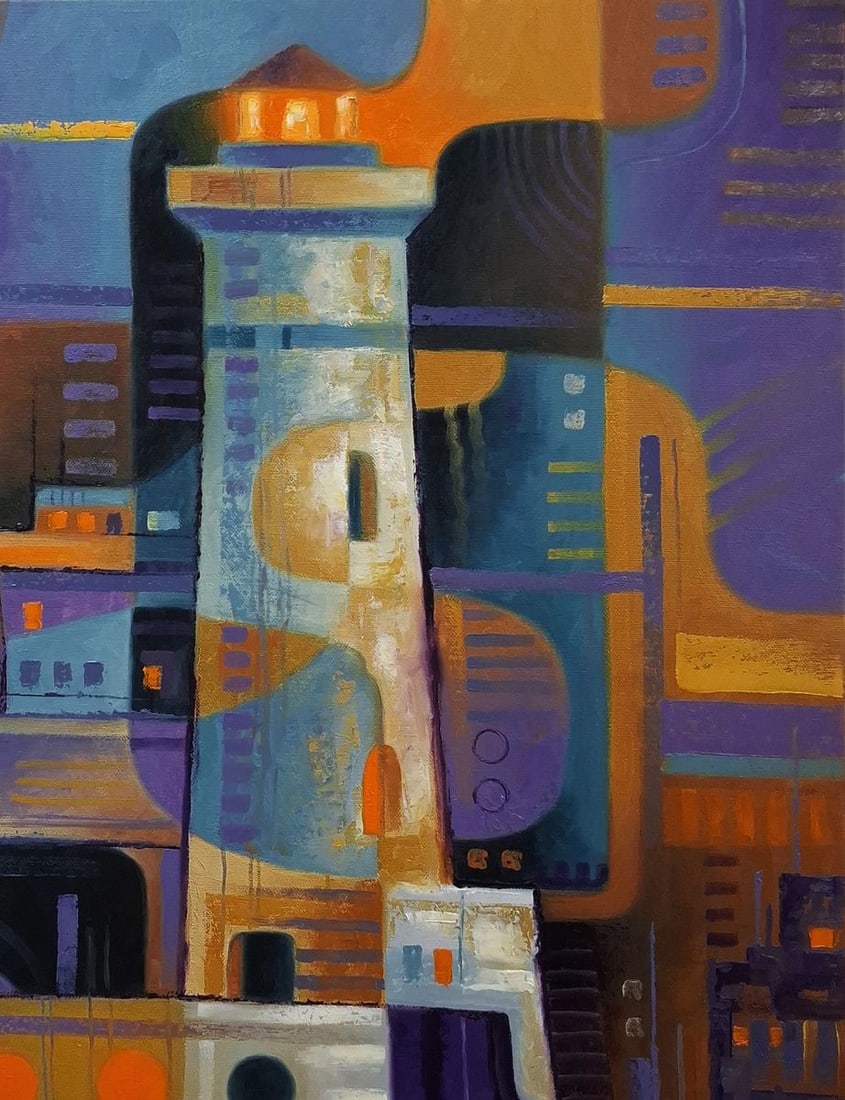 Oil painting Lighthouse and ships Sergey Voichenko - 5