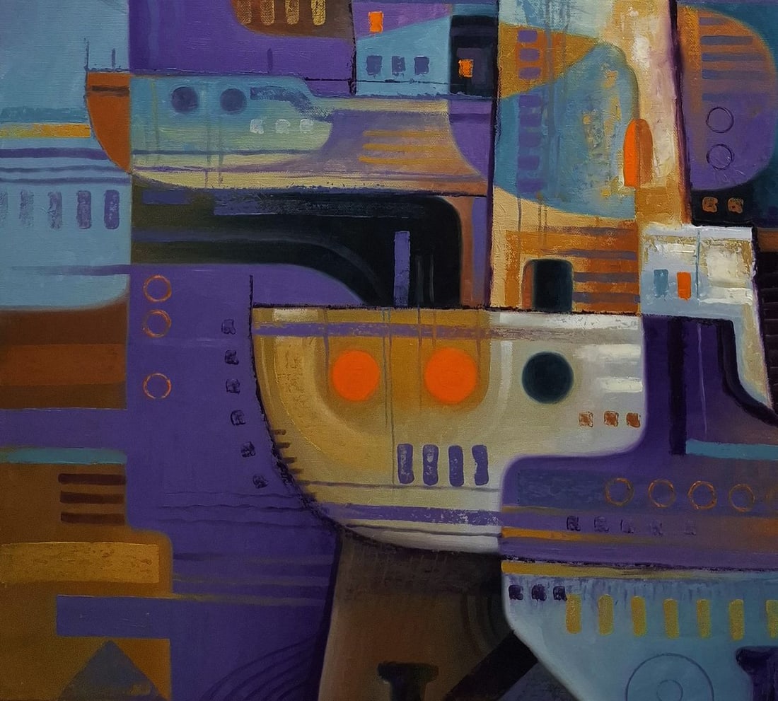 Oil painting Lighthouse and ships Sergey Voichenko - 6