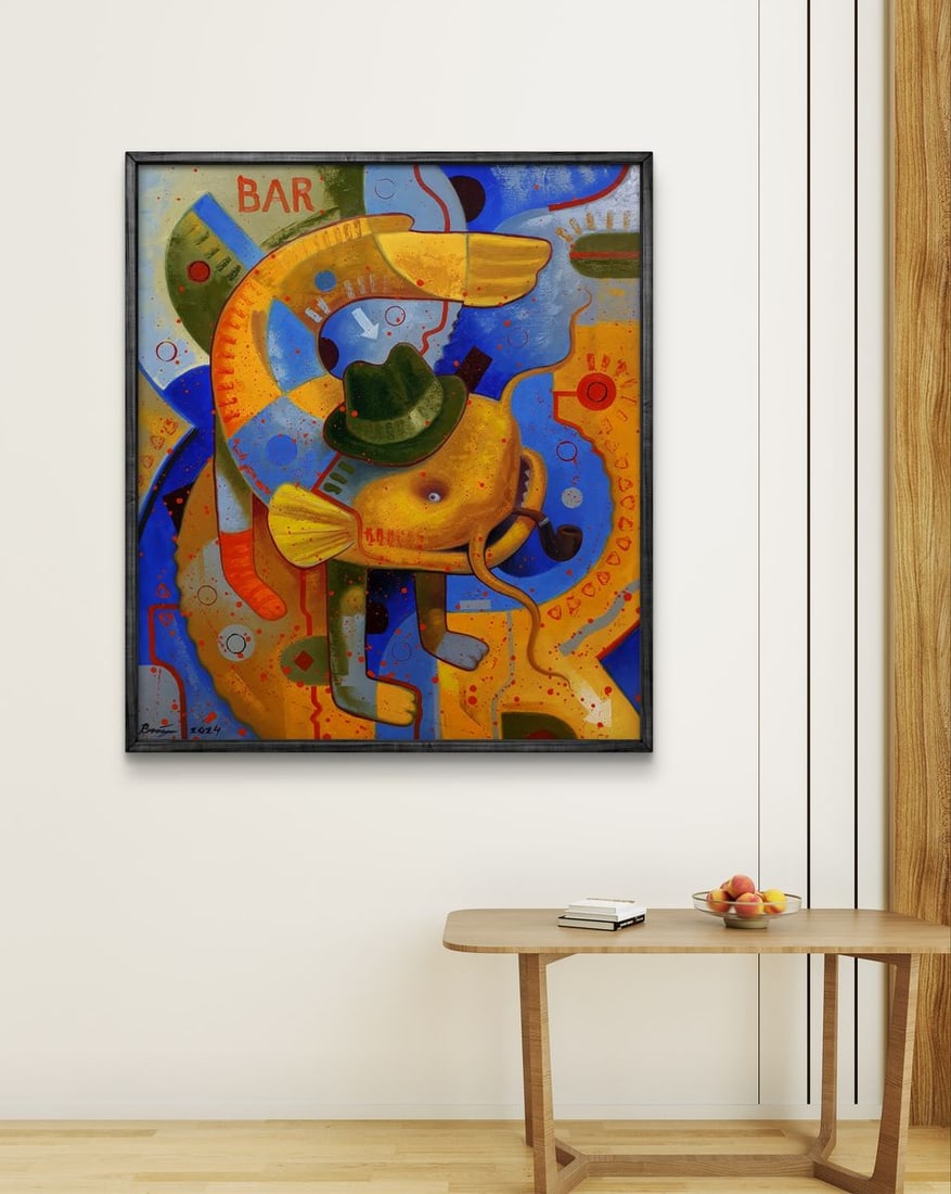 Oil painting Leaves the bar Sergey Voichenko - 2