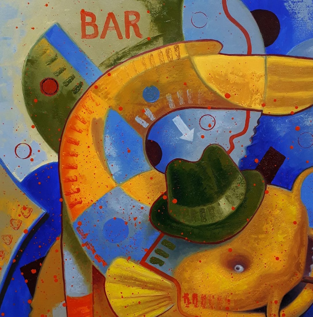 Oil painting Leaves the bar Sergey Voichenko - 4