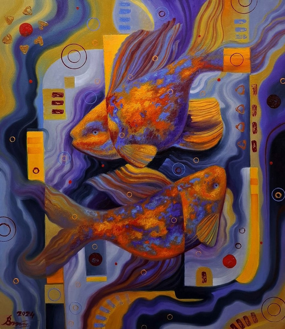 Oil painting Orange and purple Sergey Voichenko: Title: Oil painting Orange and purple Sergey Voichenko Description: No. Voich 131 *** ABOUT THIS PAINTING *** * TITLE: "Orange and purple" * ARTISTS: Sergey Voichenko* SIZE: 70x60 cm/'27.55x23.62 inch