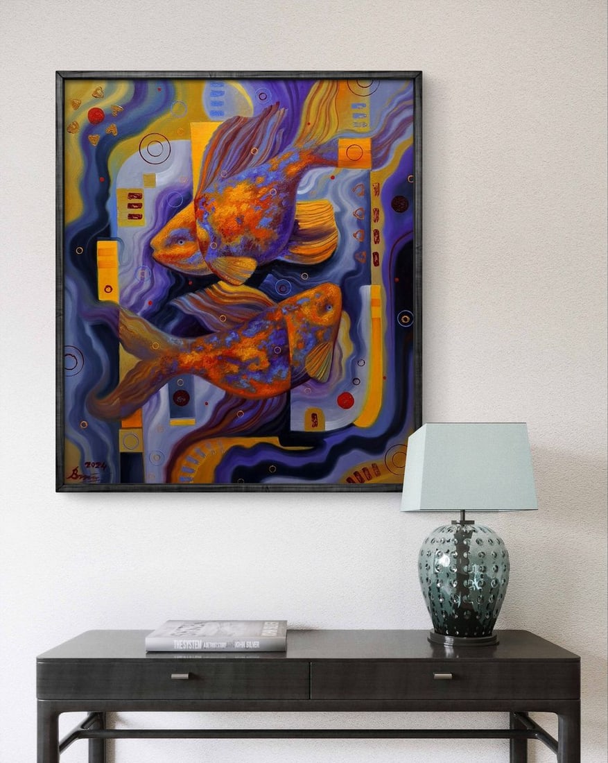 Oil painting Orange and purple Sergey Voichenko - 3