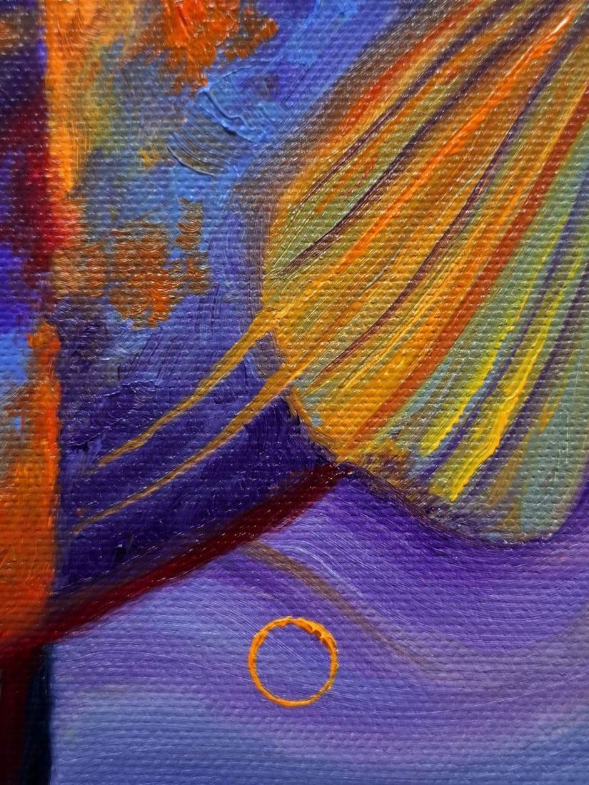 Oil painting Orange and purple Sergey Voichenko - 7